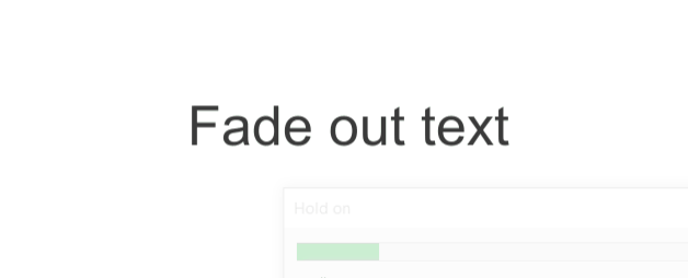 Texting fading out