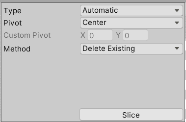 Slice settings in Unity Sprite Editor