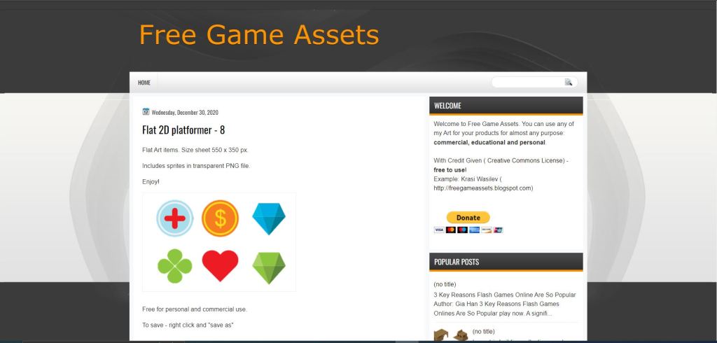 Free game asset Website