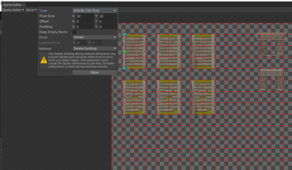 Slicing the sprites in grids