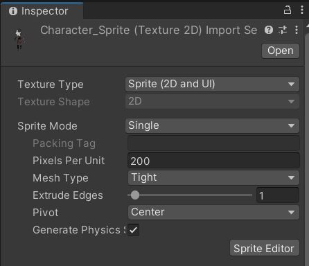 Character inspector setting