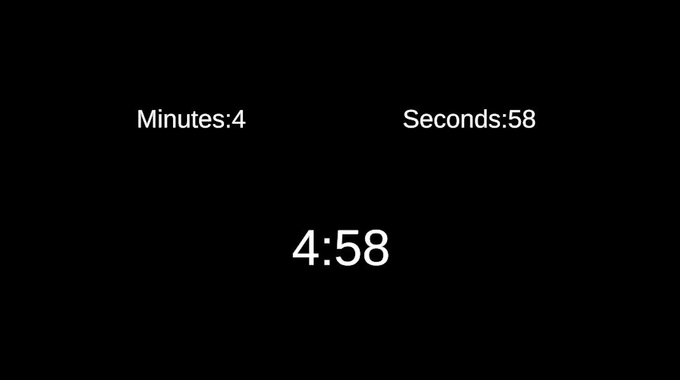 Timer in Minutes:Seconds format
